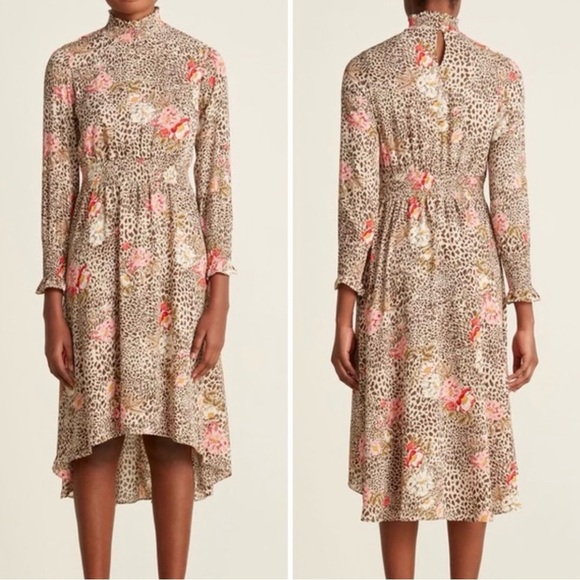 Nanette Lepore Brown and Pink High Low Dress - Picture 8 of 16